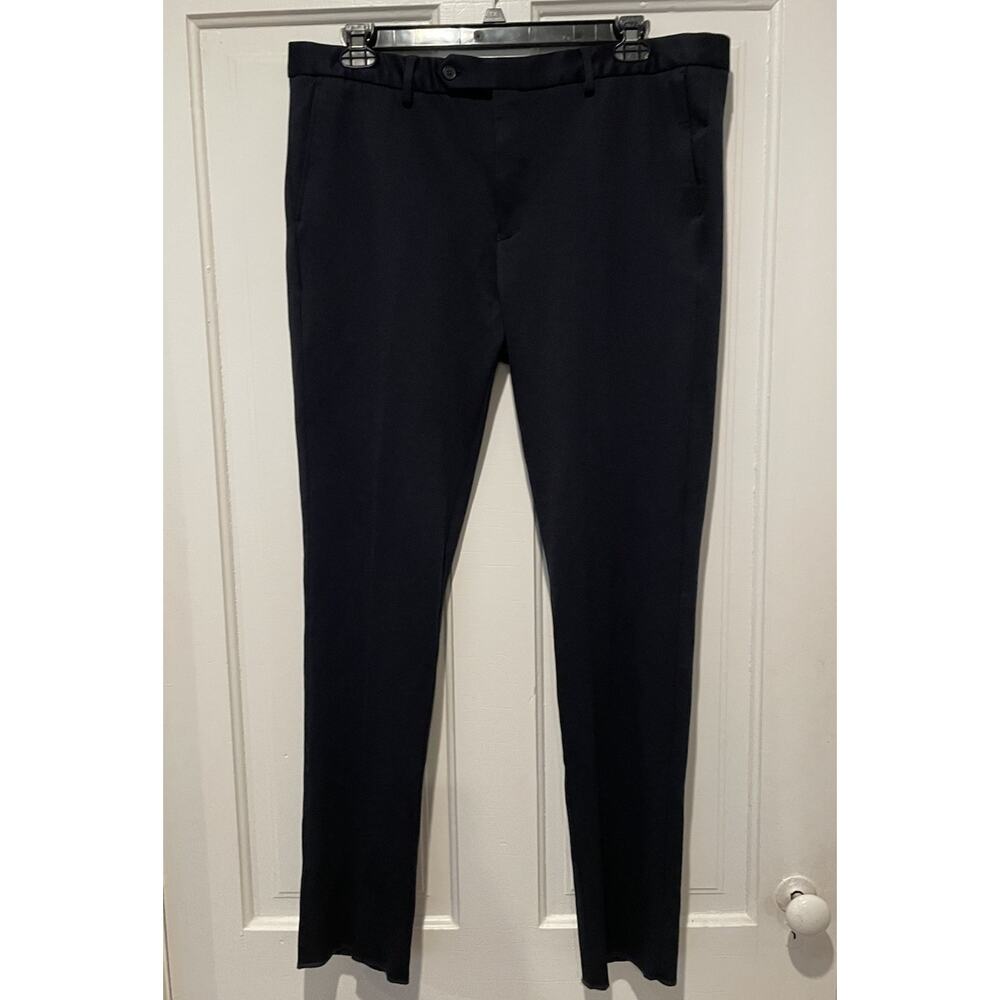 Tazzio Navy Blue Dress/Formal Office Pants Flex Slim Men’s Size 38 NWT Unhemmed